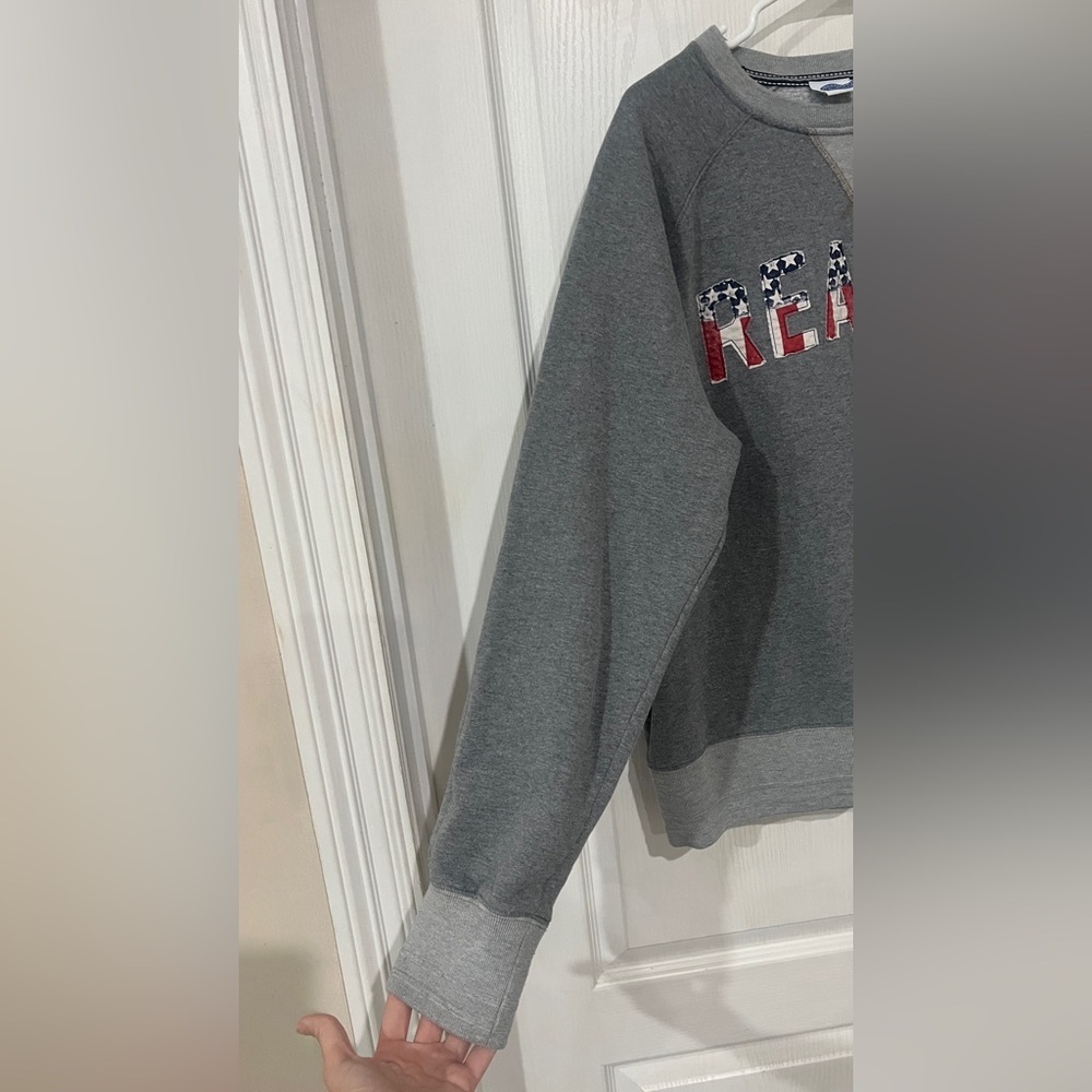 Gray Sweatshirt with Patriotic Text - Picture 4 of 6